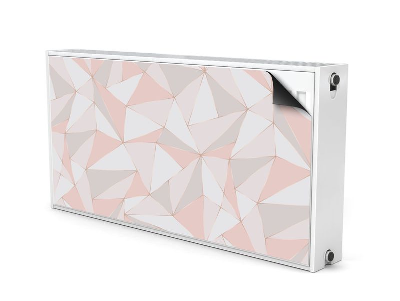 Magnetyczna MASKOWNICA Na Grzejnik Różowy Wzór Geometryczny 100cm x 60cm zdjęcie 2