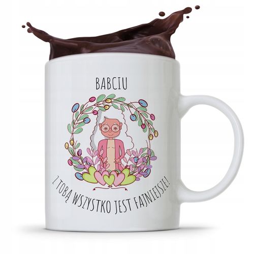 Kubek Dla Babci Na Imieniny Babciu Z Nadrukiem Ze Zdjęciem na Arena.pl