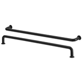 Uchwyt meblowy czarny stalowy do szafki szuflady 335 mm 2 szt IKEA BAGGANAS