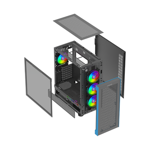 AQIRYS Obudowa do komputera SARGAS black na Arena.pl