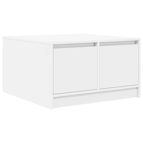 Stolik kawowy z szufladami Biały 70,5x70x40 cm na Arena.pl