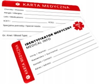 OPASKA MEDYCZNA CUKRZYKA DIABETYKA z grawerem na Arena.pl