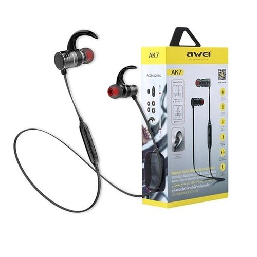AWEI Słuchawki stereo Bluetooth AK7 Magnetic switch czarne na Arena.pl