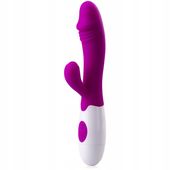 SILIKONOWY WIBRATOR - 30 sex FUNKCJI - Z MASAŻEREM ŁECHTACZKI