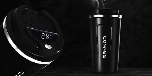 Kubek Termiczny Termos 510ml Wyświetlacz Ekran LCD SMART na Kawę Herbatę XL na Arena.pl