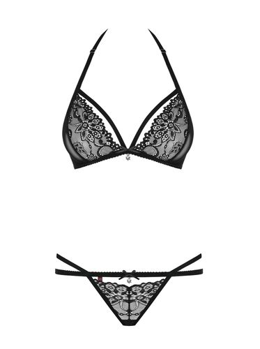 Koronkowy Komplet Stanik Stringi Obsessive L/Xl na Arena.pl