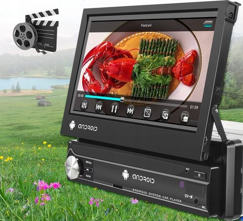 RADIO SAMOCHODOWE 1 DIN ANDROID 13 GPS USB WIFI DAB+ WYSUWANY AUX CARPLAY na Arena.pl