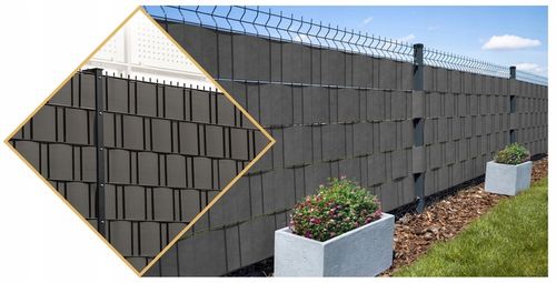 TAŚMA OGRODZENIOWA 19cmX48m + 38 KLIPSY +UV OSŁONA NA OGRODZENIE PŁOT PANEL na Arena.pl