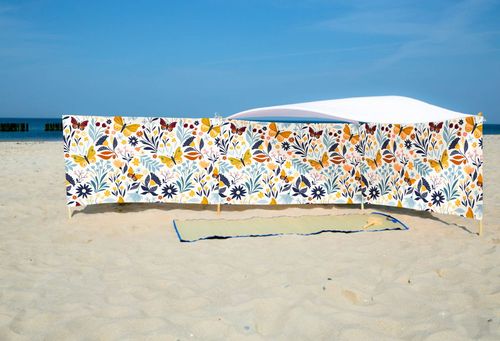 PARAWAN PLAŻOWY Motyle z indywidualnym napisem 5 PANELI 56.5 na Arena.pl