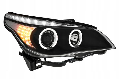 Reflektory Lampy przednie BMW E60/E61 BLACK RINGI na Arena.pl