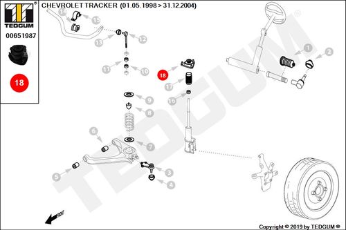 CHEVROLET TRACKER MOCOW AMORT PRZEDNIEGO GÓRNE 98 na Arena.pl