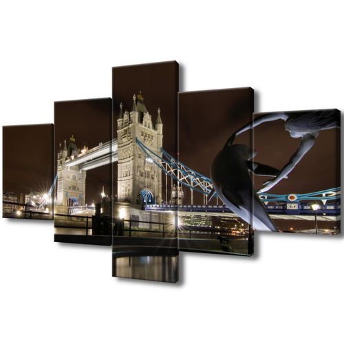 Obraz 125X70 Fontanna Przy Tower Bridge na Arena.pl