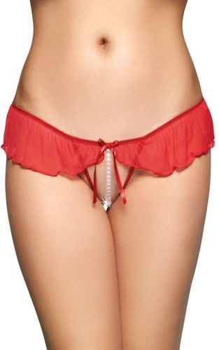 stringi koronkowe softline collection czerwone m/l na Arena.pl