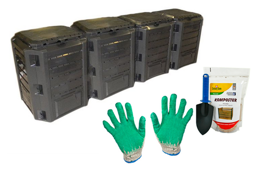Segmentowy kompostownik COMPOGREEN 1600l czarny + 3 GRATISY na Arena.pl