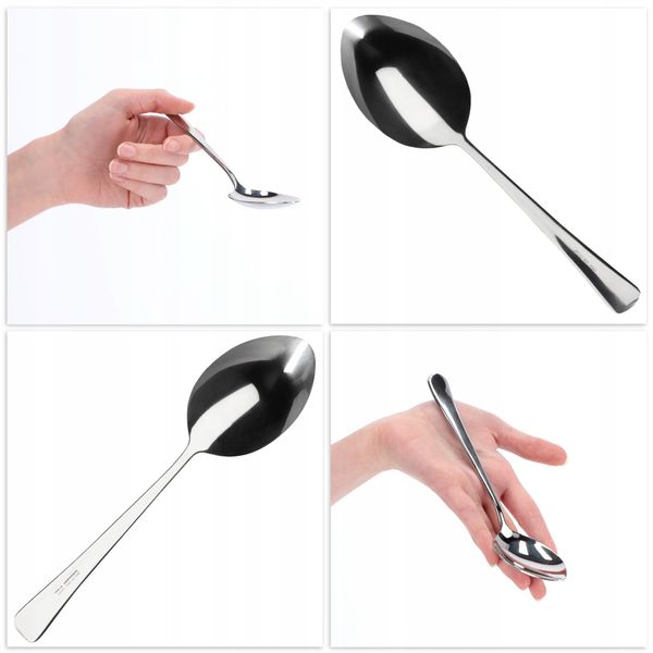 ZESTAW KOMPLET 3 ŁYŻEK KUCHENNYCH STAL NIERDZEWNA zdjęcie 4