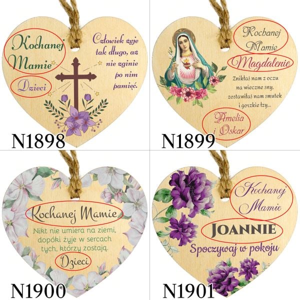 Serce dla bliskich tabliczka Twój KOLOR ZNICZ zdjęcie 3