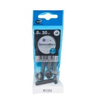 Śruba 8x30mm metryczny skok gwintu 4 szt. łeb 6-kątny fra