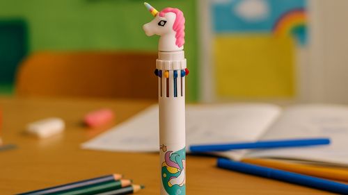 Długopis wielokolorowy pstrykany jednorożec 10 kolorów do szkoły na Arena.pl