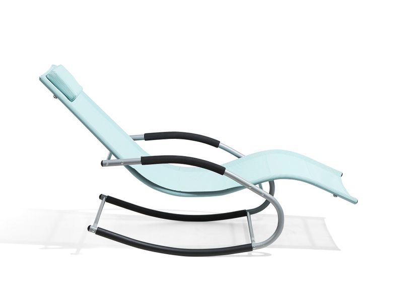 Leżak ogrodowy błękitny CARANO zdjęcie 6