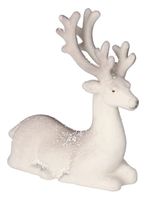 RENIFER WELUROWY LEŻĄCY FIGURKA DO POSTAWIENIA 20CM STROIK