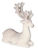 RENIFER WELUROWY LEŻĄCY FIGURKA DO POSTAWIENIA 20CM STROIK