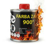 FARBA LAKIER ŻAROODPORNA DO KOMINKÓW 0,25L TRWAŁA GRAFITOWA