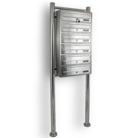 SKRZYNKA LOKATORSKA 6-SKRYTKOWA STAL NIERDZEWNA WOLNOSTOJĄCA