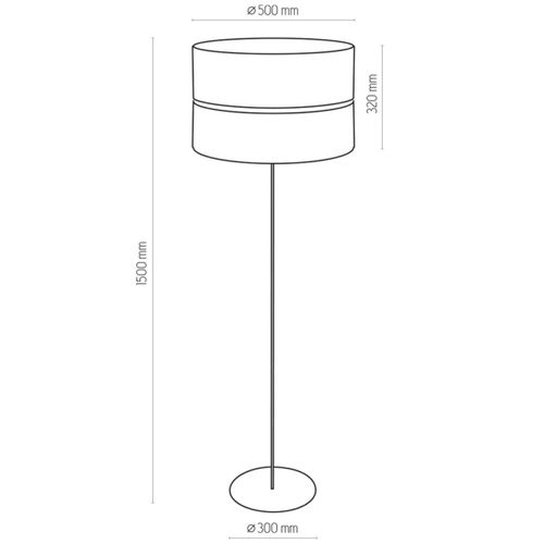Lampa podłogowa loft Hilton 5465 TK Lighting okrągła czarna złota na Arena.pl