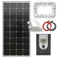 ZESTAW FOTOWOLTAICZNY 200W SOLARNY DO KAMPERA Z UCHWYTAMI