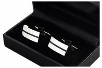 STALOWE SPINKI + PUDEŁKO Metalowa Spinka Męska do Mankietów Koszul GREG D54