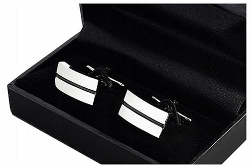 STALOWE SPINKI + PUDEŁKO Metalowa Spinka Męska do Mankietów Koszul GREG D54 na Arena.pl