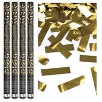 TUBY XXL STRZELAJĄCE ZŁOTE KONFETTI IMPREZOWE ŚLUB URODZINY PANIEŃSKI 4szt