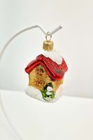 Bombka na Choinkę ze Szkła Boże Narodzenie - Domek Pokryty Śniegiem