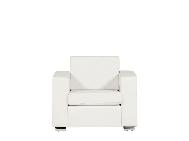 Fotel skórzany biały HELSINKI zdjęcie 3