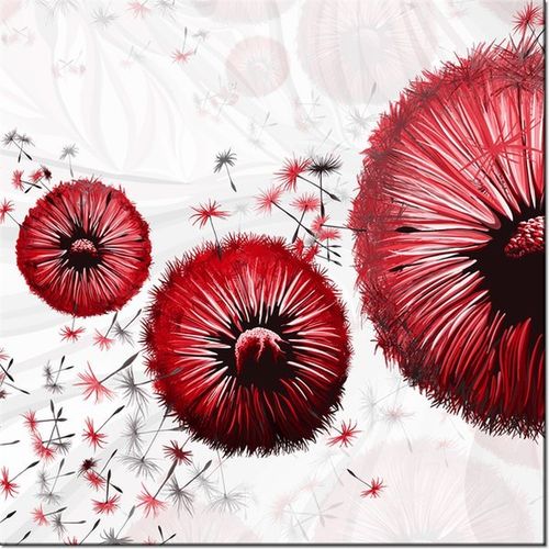 40CM 40CM OBRAZEK CZERWONE DMUCHAWCE DRUK PŁÓTNO OBRAZ na Arena.pl