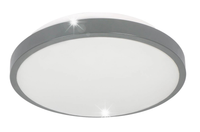 Plafon Lampa Sufitowa 2x E27 Czujnik Ruchu Mikrofalowy Zmierzchu IP54 Szary