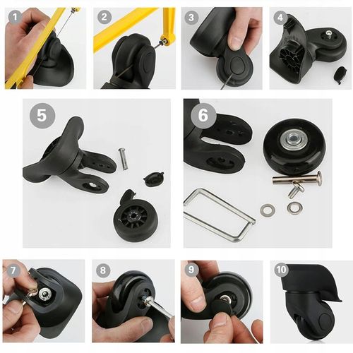 KÓŁKO DO WALIZKI CZĘŚCI BAGAŻ WALIZEK TORBY 4 SZT serwis naprawa w 5 min na Arena.pl