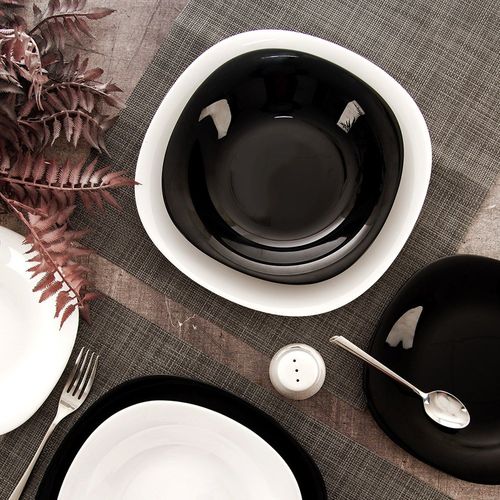 Talerz Obiadowy Duży Głęboki na Zupę Dania Potrawy Czarny Luna 650 ml na Arena.pl