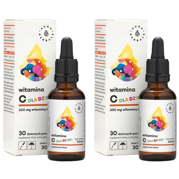 2x AURA HERBALS Witamina C Dla Dzieci 100mg 30 ml zdjęcie 1