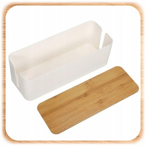 ORGANIZER NA KABLE POJEMNIK PUDEŁKO LISTWE KABLI PRZEWODY DREWNIANA na Arena.pl