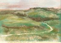 Landscape (1892) by Edgar Degas, Edgar Degas - plakat 80x60 cm