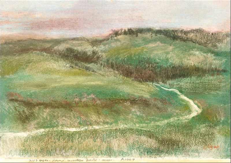 Landscape (1892) by Edgar Degas, Edgar Degas - plakat 59,4x42 cm zdjęcie 1