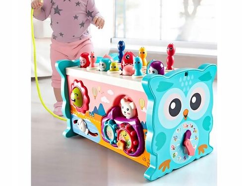 MAGICZNA EDUKACYJNE PUDEŁKO WBIJAK ZEGAR SÓWKA MŁOTEK na Arena.pl