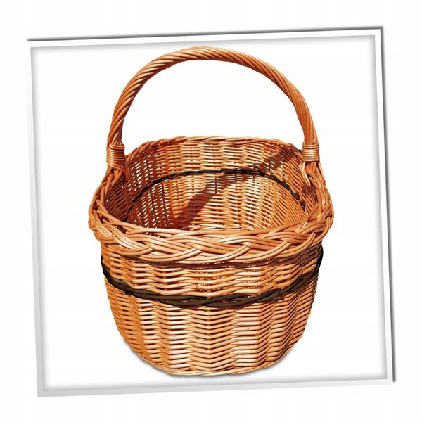 KOSZ WIKLINOWY KOSZYK NA ZAKUPY PIKNIK GRZYBY zdjęcie 5