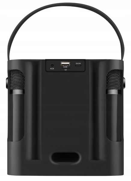 GŁOŚNIK BLUETOOTH Z MIKROFONEM KARAOKE MODE BT 5.4 USB LED MIKROFON 2X zdjęcie 2