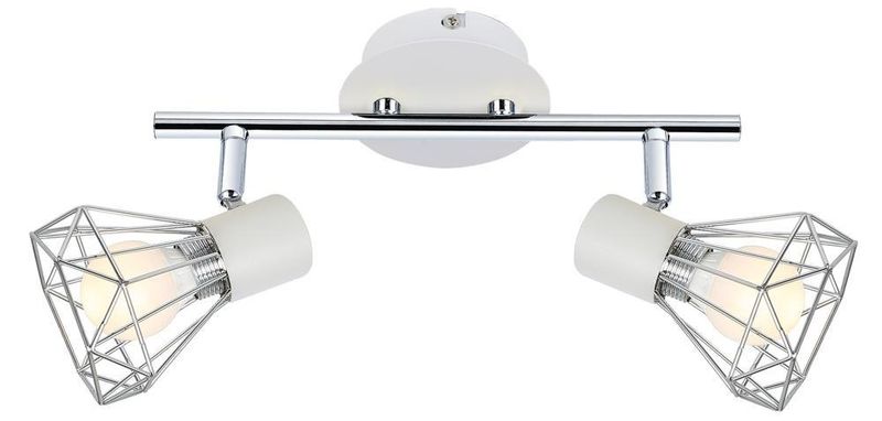 Verve listwa 2x40W E14 biały abażur chrom zdjęcie 1