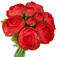 PEONIA PIWONIA BUKIET SZTUCZNE KWIATY 24 CM 9 GAŁ