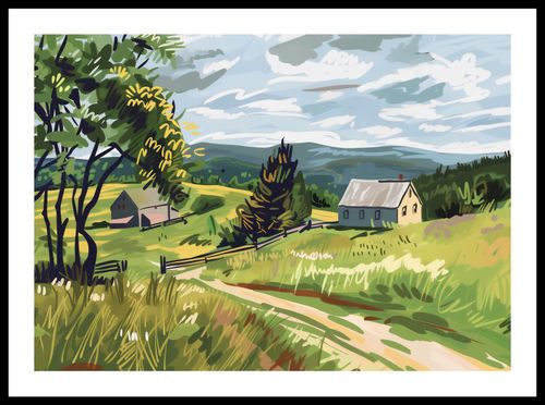 Plakat 59,4x42cm Bujna Wieś na Arena.pl