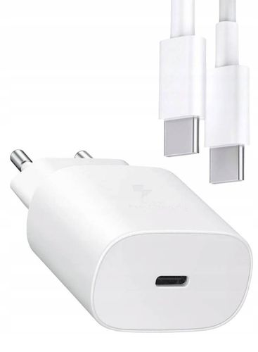 Szybka ładowarka sieciowa 25W USB C + kabel 1M do Samsung Galaxy S10, S20, S21, S22 CZARNY na Arena.pl