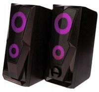 GŁOŚNIKI KOMPUTEROWE USB AUX miniJACK PODŚWIETLANE